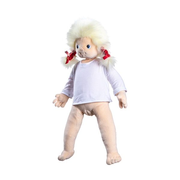 Емпатична кукла като истинско бебе, гледа в очите, с дрехи и реалистични полови белези. Кукла за развитие на емоционалната интелигентност у децата. Подходяща за деца и възрастни хора
