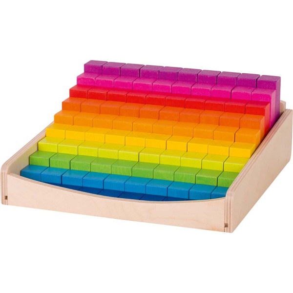 Цветна цифрова стълбица с пръчки за смятане - 100 части