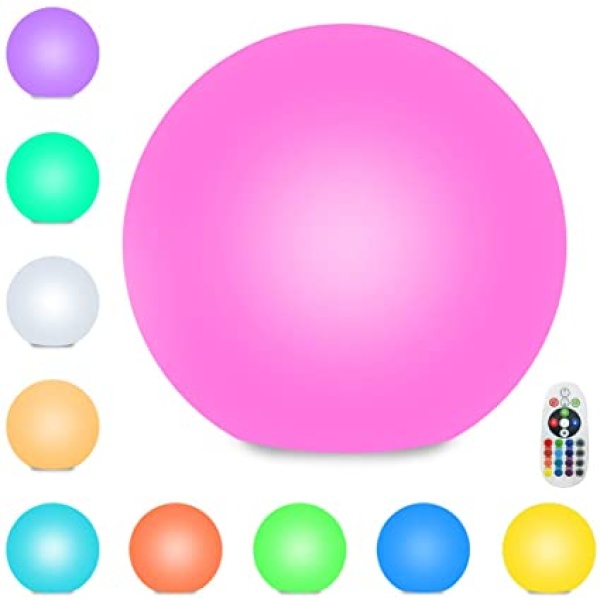 Светеща LED топка в 16 цвята с дистанционно управление - 50 см