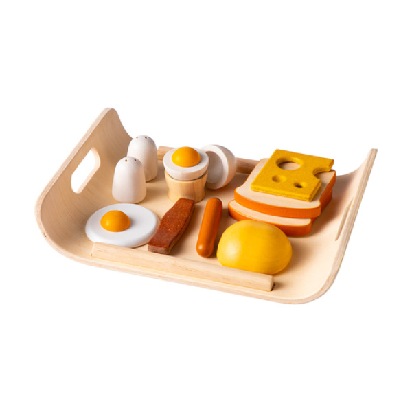 Поднос със закуска - дървена играчка 13 части