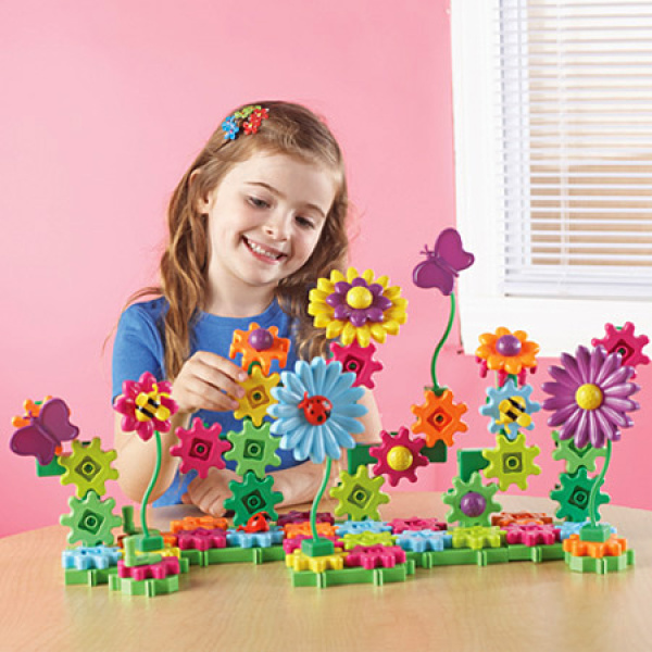 Детски конструктор със зъбни колела - Цветна градина