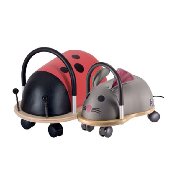 Дървена детска количка за яздене Мишка голяма