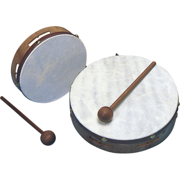 Детски дървен барабан 15 см. - музикален инструмент