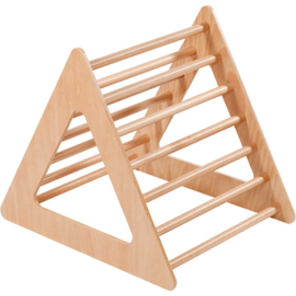 Триъгълна дървена катерушка голяма - съоръжение за игра на закрито