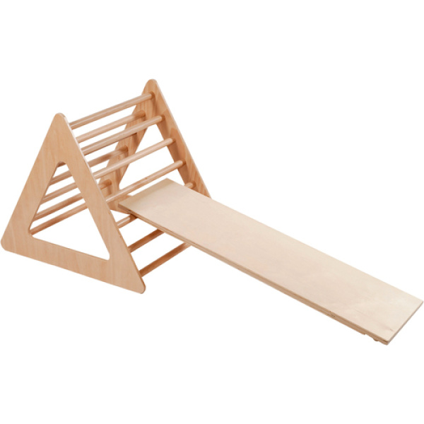 Триъгълна дървена катерушка голяма - съоръжение за игра на закрито