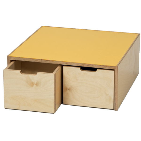 Дървена платформа с чекмеджета за игра на закрито