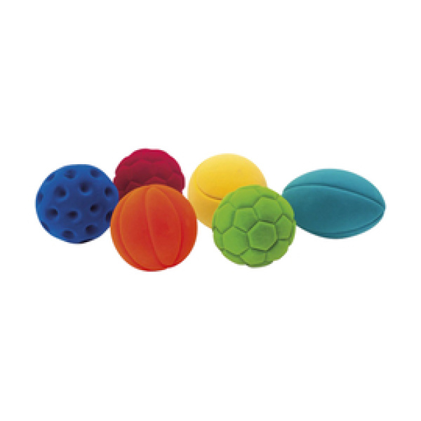 Меки топки с различна форма и релеф - 6 броя
