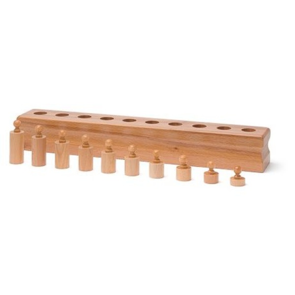 Кутия цилиндри 4 - дървена играчка Монтесори