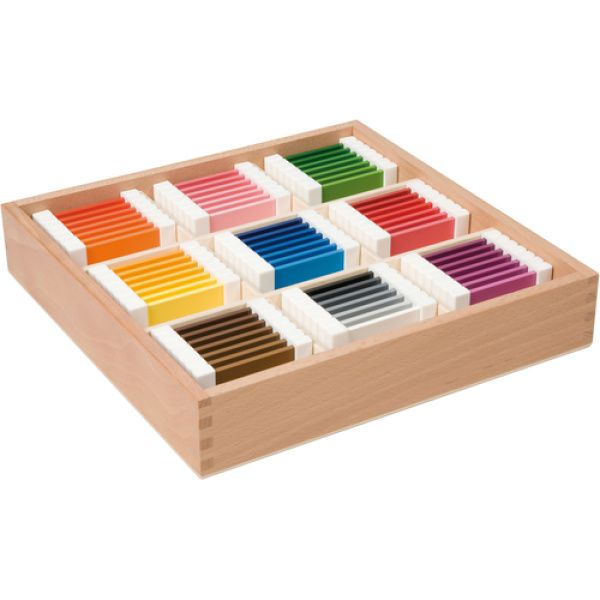Цветни дървени плочки - Монтесори материали