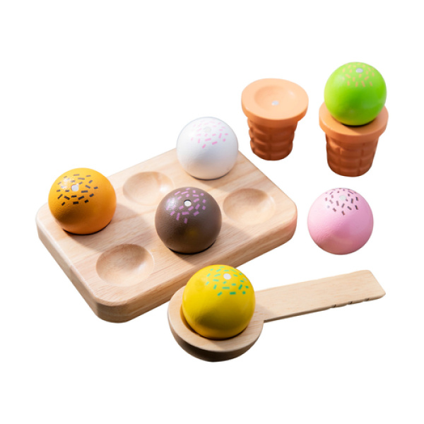 Сладолед с магнити - дървена игра