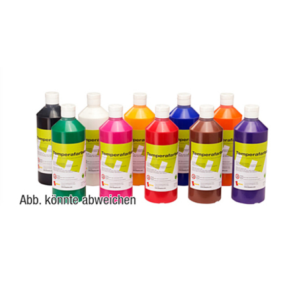 Темперни бои в бутилки - 10 цвята х 500 мл