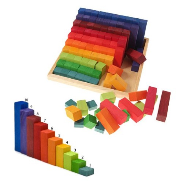 Цифрова стълбица - дървени цветни блокчета за смятане