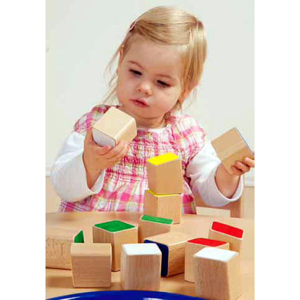 Детски дървени кубчета с наклон