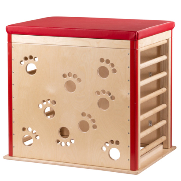 Дървен куб за катерене - съоръжение за игра на закрито