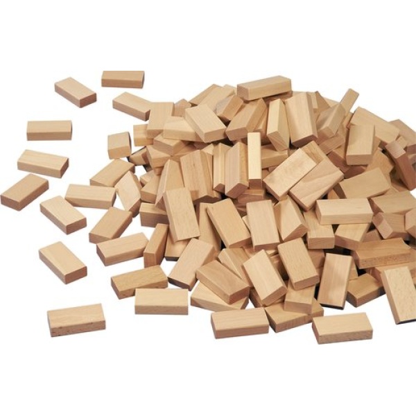 Детски дървени строителни блокчета УЛ - 195 части