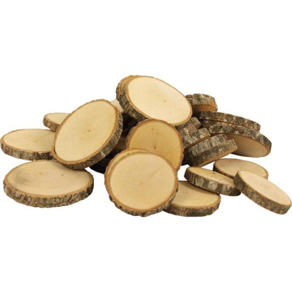 Дървени шайби за декорация големи 1 кг