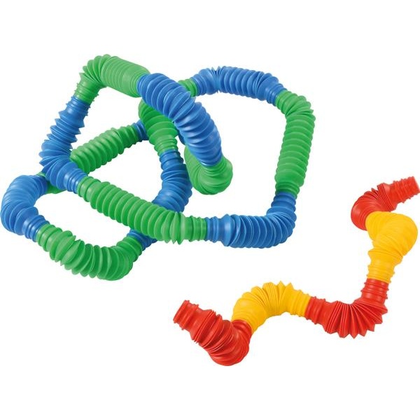 Детска игра с гъвкави цветни тръби 80 броя