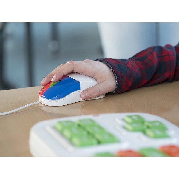Компютърна мишка за деца с два бутона и цветно кодиране