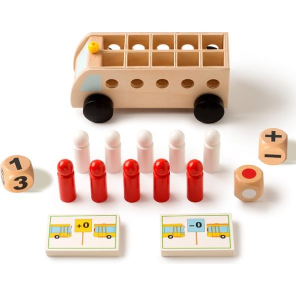 Математически автобус – дървена игра за смятане