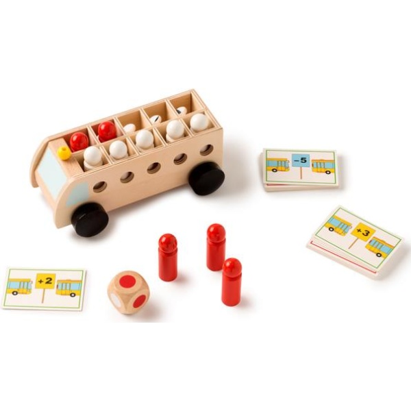 Математически автобус – дървена игра за смятане