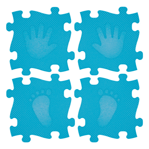 Ръце и крака – сензорна пътека пъзел – сини, 16 части