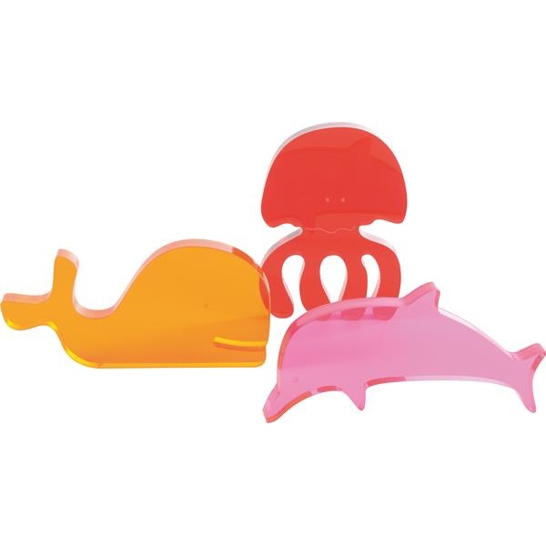 Морски животни – цветни акрилни фигури за игра, 6 бр.