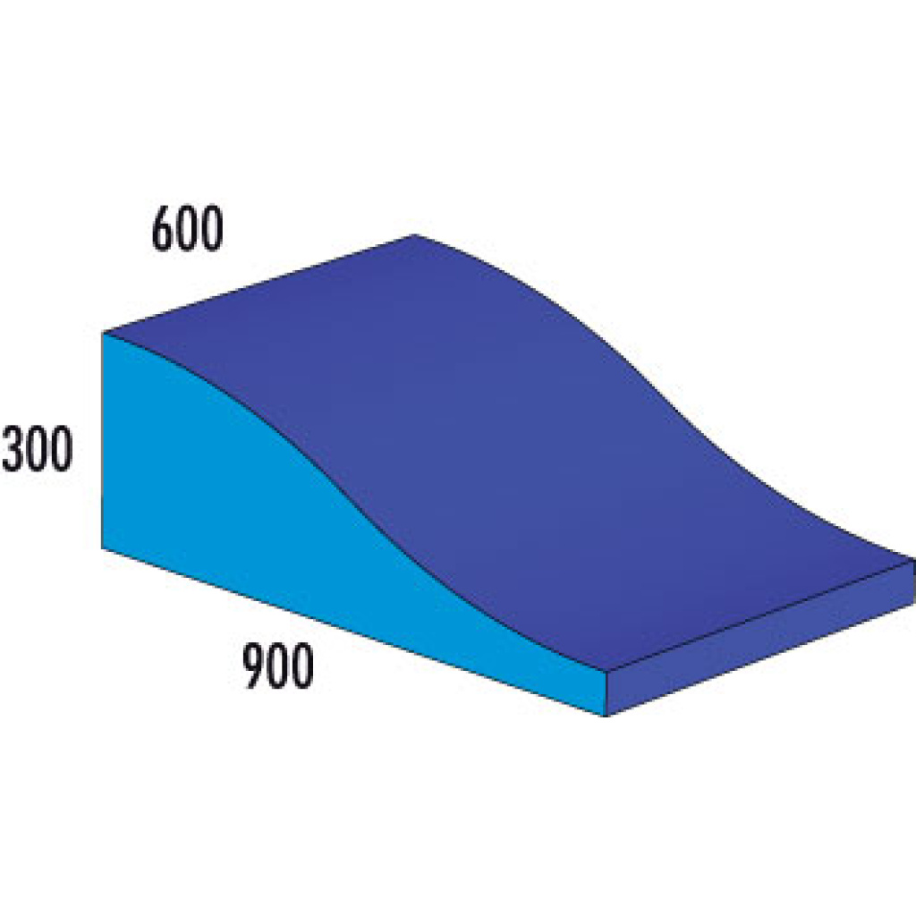 Платформа с наклон вълна 90х60х30 см - мек модул за игра
