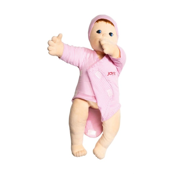 Емпатична кукла като истинско бебе, гледа в очите, с дрехи и реалистични полови белези. Кукла за развитие на емоционалната интелигентност у децата. Подходяща за деца и възрастни хора.