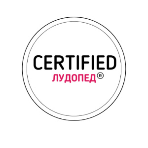 Значка за специалист със забавен надпис „Certified Лудопед“