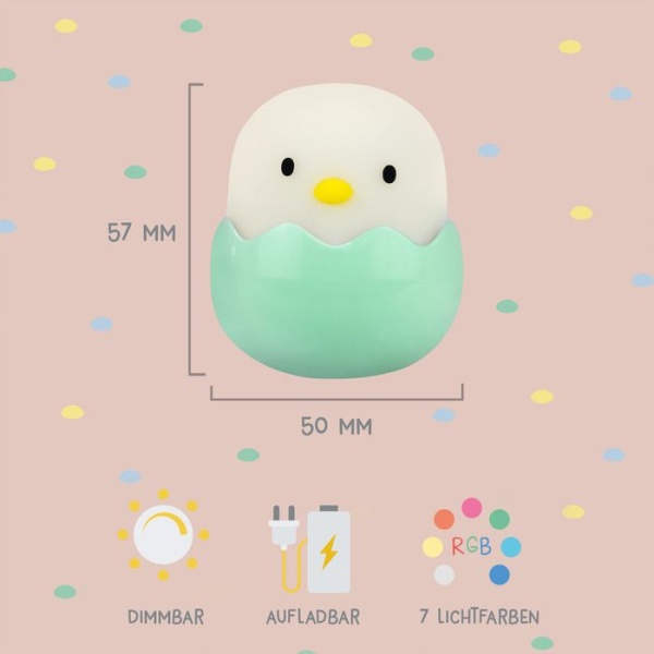 Детска нощна лампа BABY EGGY – бебе яйце, зелено